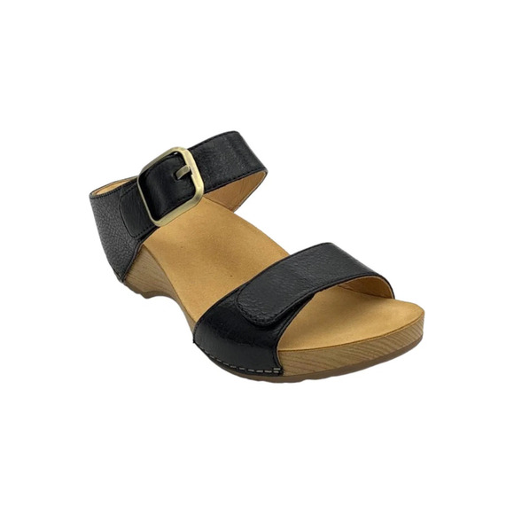 Dansko Shoes - Dansko Tanya Slip-On Wedge Sandal Black - Medium